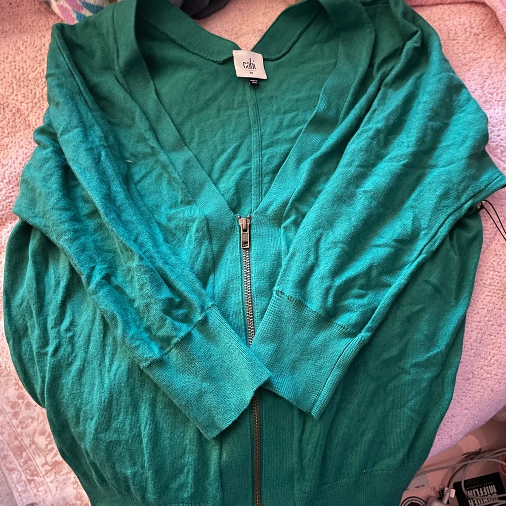 Green zip up